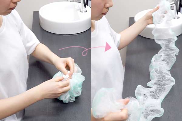 泡だてネット作り方