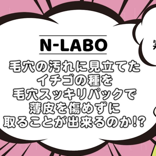 毛穴すっきりパックの効果をイチゴで実験